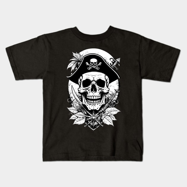 Pirate Ship Captain Kids T-Shirt by DeathAnarchy